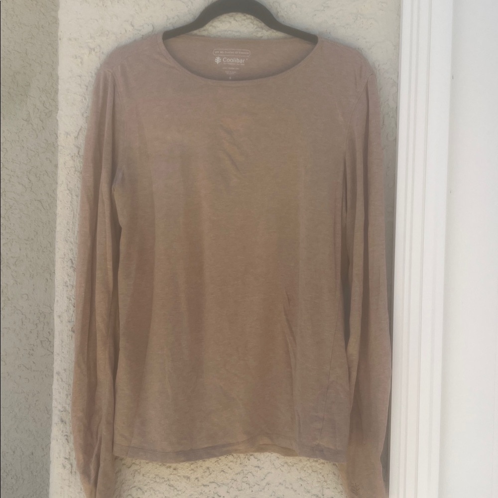 Coolibar Women's Tan Long Sleeve UPF 50 + Sun Protect Top Size S